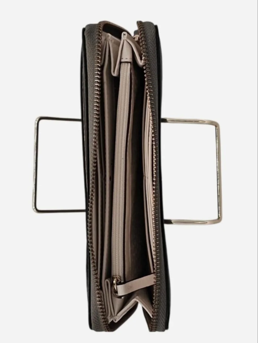 KATE SPADE Dark‎ Gray Saffiano Leather Zip Around Wallet
